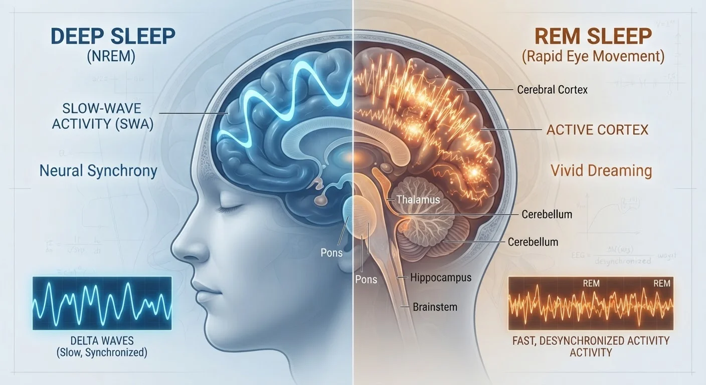 Deep Sleep vs. REM Sleep: Different Jobs, Different Biology