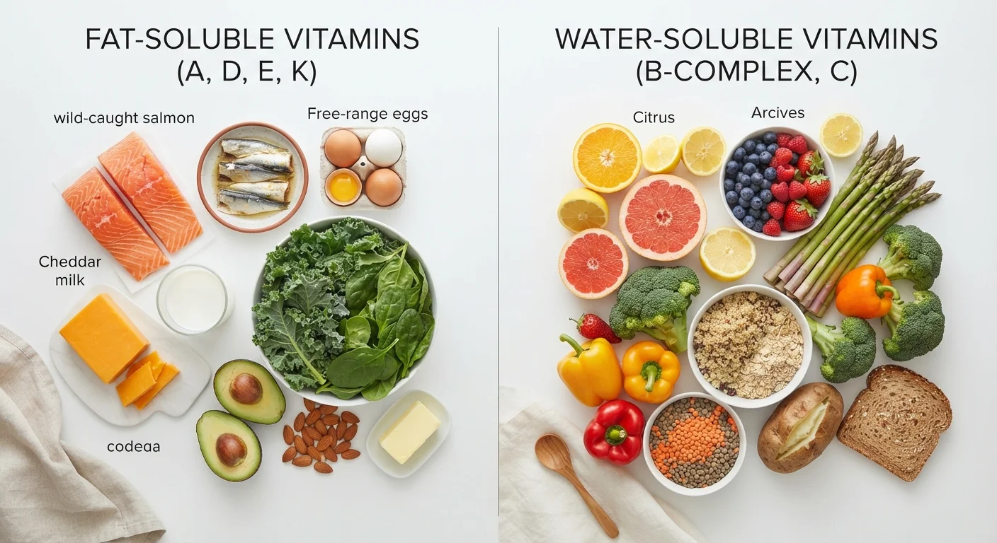 Fat-Soluble vs. Water-Soluble Vitamins: How Your Body Handles Each