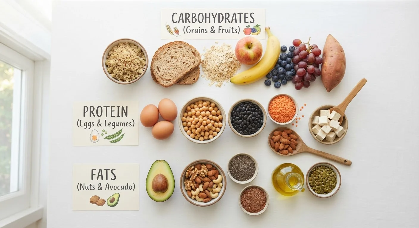 Macronutrient Quick-Reference: Calories, Functions, and Common Food Sources