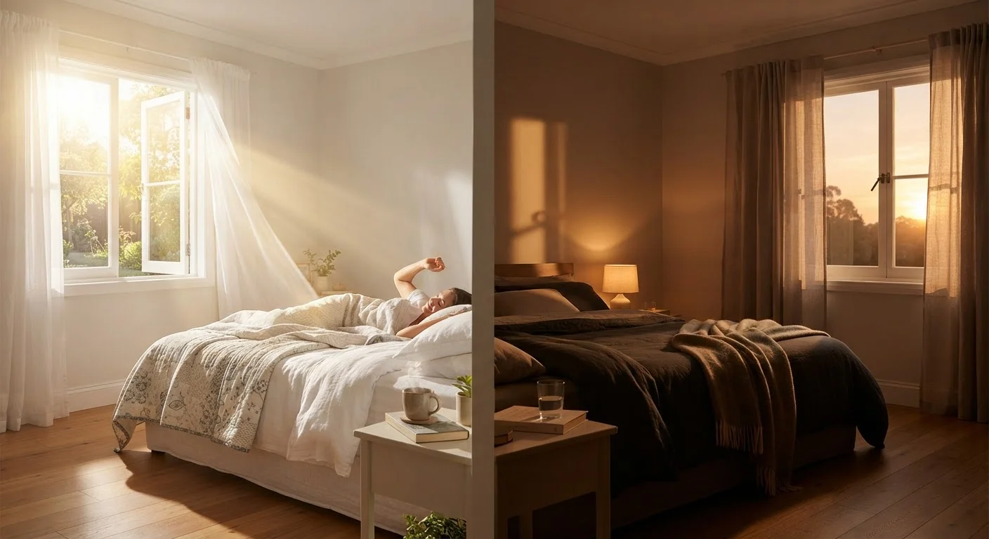 Morning Light vs. Evening Light: How Timing Shapes Your Sleep Drive