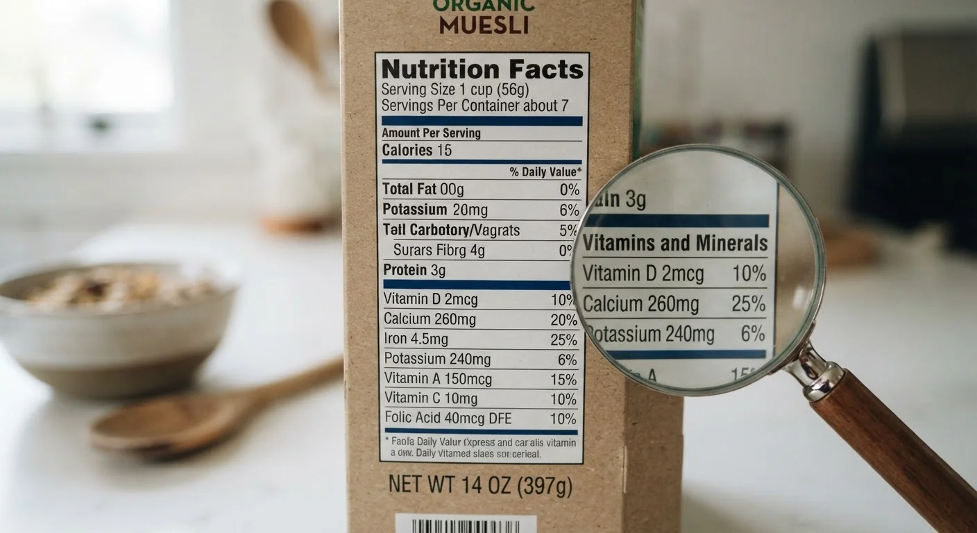 Reading a Nutrition Label for Vitamins and Minerals
